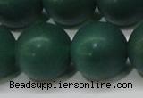 CAG6573 15.5 inches 16mm round matte green agate beads wholesale