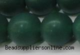 CAG6574 15.5 inches 18mm round matte green agate beads wholesale