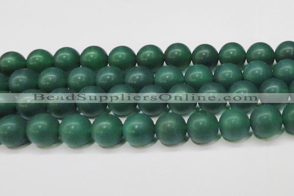 CAG6574 15.5 inches 18mm round matte green agate beads wholesale