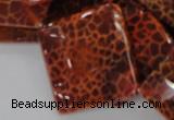 CAG658 15.5 inches 30*30mm faceted rhombic natural fire agate beads