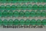 CAG6600 15.5 inches 2mm round green agate gemstone beads