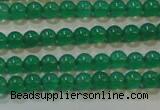 CAG6601 15.5 inches 2mm round green agate gemstone beads