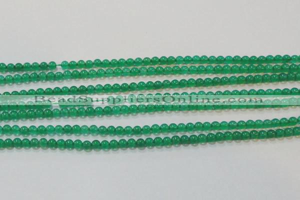 CAG6601 15.5 inches 2mm round green agate gemstone beads