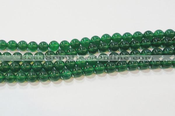 CAG6606 15.5 inches 10mm round green agate gemstone beads