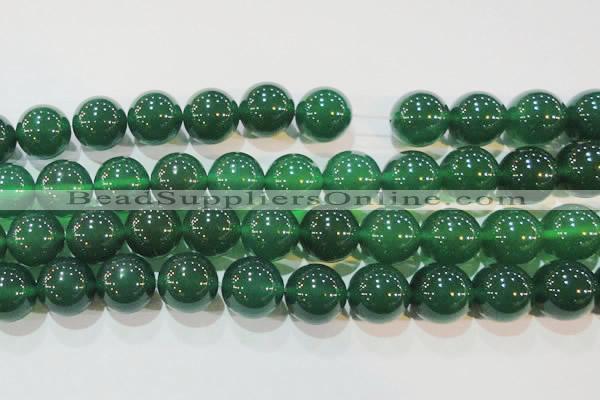 CAG6609 15.5 inches 16mm round green agate gemstone beads