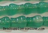 CAG6626 15.5 inches 9*11mm vase-shaped green agate gemstone beads