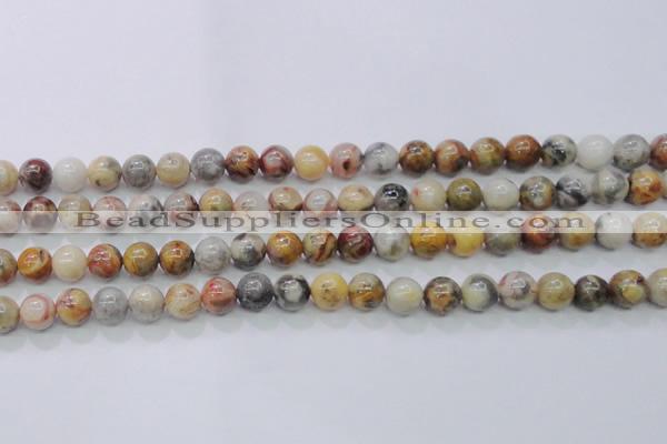 CAG6671 15.5 inches 6mm round natural crazy lace agate beads