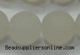 CAG6685 15 inches 18mm round white pilates agate beads