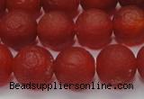 CAG6700 15 inches 8mm round red pilates agate beads