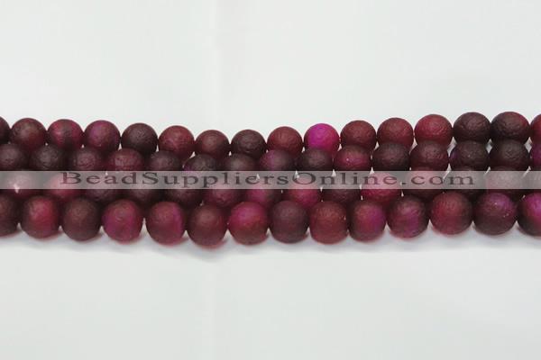 CAG6711 15 inches 10mm round plum pilates agate beads