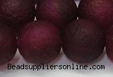 CAG6715 15 inches 18mm round plum pilates agate beads