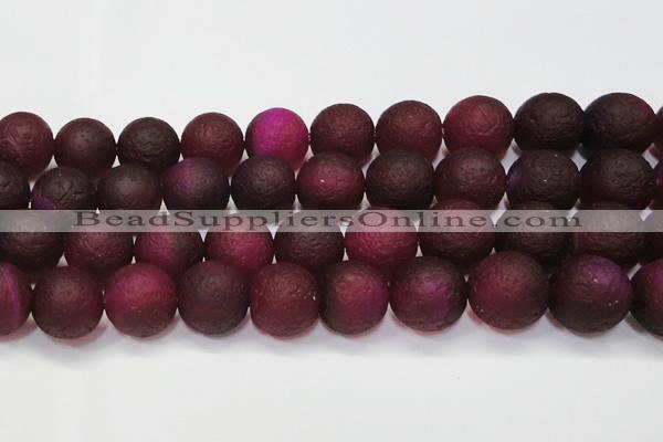 CAG6716 15 inches 20mm round plum pilates agate beads