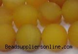 CAG6721 15 inches 10mm round yellow pilates agate beads