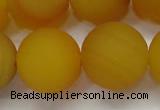 CAG6724 15 inches 16mm round yellow pilates agate beads