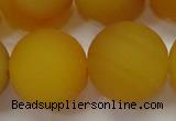 CAG6725 15 inches 18mm round yellow pilates agate beads