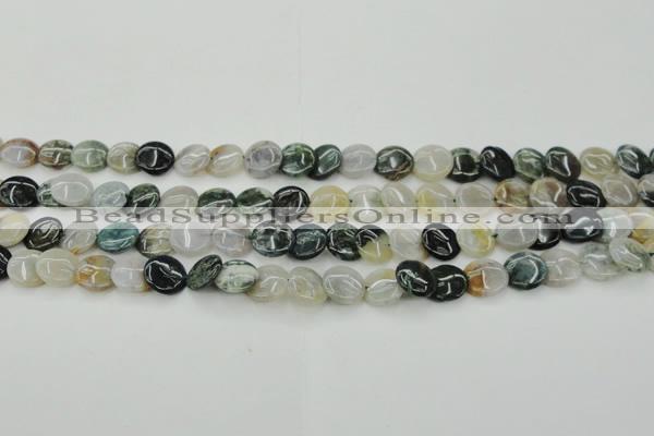 CAG6770 15.5 inches 12mm flat round Indian agate beads wholesale