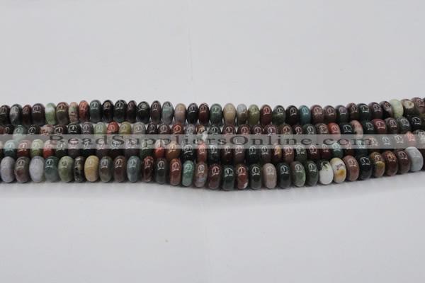 CAG6820 15.5 inches 5*10mm rondelle Indian agate beads wholesale