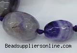 CAG6880 12*14mm - 22*30mm faceted drum dragon veins agate beads