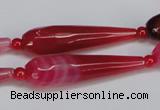 CAG6903 15.5 inches 10*40mm faceted teardrop line agate beads