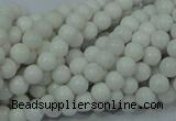 CAG704 15.5 inches 4mm round white agate gemstone beads wholesale