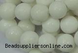 CAG707 15.5 inches 12mm round white agate gemstone beads wholesale