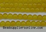 CAG7100 15.5 inches 4mm round yellow agate gemstone beads