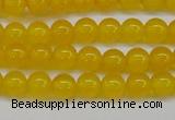 CAG7101 15.5 inches 6mm round yellow agate gemstone beads