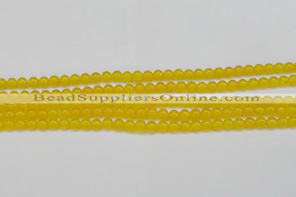 CAG7101 15.5 inches 6mm round yellow agate gemstone beads