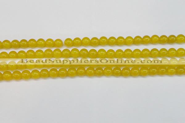 CAG7103 15.5 inches 10mm round yellow agate gemstone beads