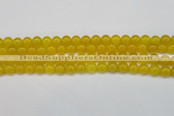 CAG7104 15.5 inches 12mm round yellow agate gemstone beads