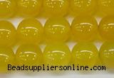 CAG7105 15.5 inches 14mm round yellow agate gemstone beads