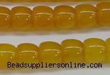 CAG7115 15.5 inches 10*12mm apple-shaped yellow agate gemstone beads