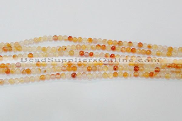 CAG7130 15.5 inches 4mm round red agate gemstone beads