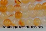 CAG7131 15.5 inches 6mm round red agate gemstone beads