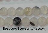 CAG7141 15.5 inches 6mm round Montana agate gemstone beads