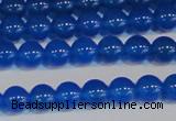 CAG7159 15.5 inches 6mm round blue agate gemstone beads