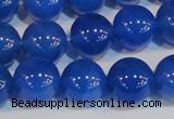 CAG7162 15.5 inches 12mm round blue agate gemstone beads