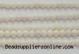 CAG7181 15.5 inches 3mm round white agate gemstone beads