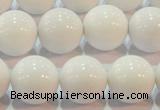 CAG7182 15.5 inches 14mm round white agate gemstone beads