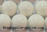 CAG7183 15.5 inches 16mm round white agate gemstone beads