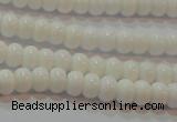 CAG7190 15.5 inches 4*6mm rondelle white agate gemstone beads