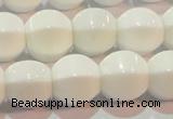 CAG7214 15.5 inches 12*12mm pumpkin white agate gemstone beads