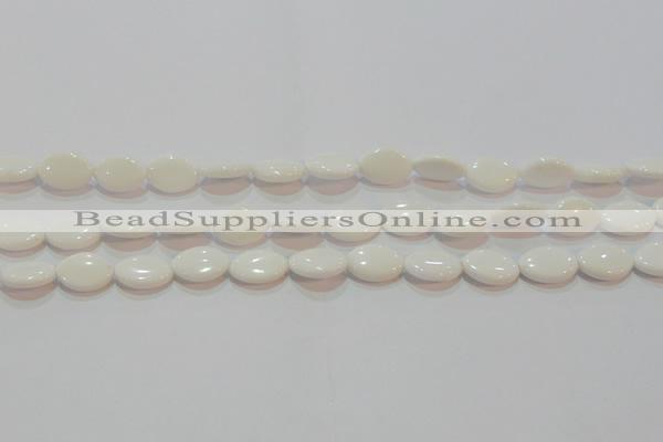 CAG7228 15.5 inches 10*14mm marquise white agate gemstone beads