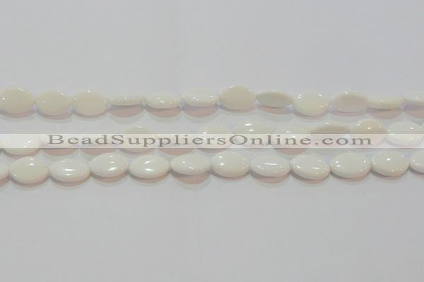 CAG7229 15.5 inches 12*16mm marquise white agate gemstone beads