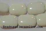 CAG7246 15.5 inches 12*16mm rectangle white agate gemstone beads