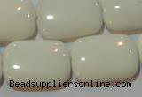 CAG7249 15.5 inches 22*30mm rectangle white agate gemstone beads