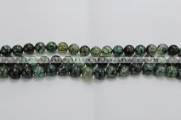 CAG7324 15.5 inches 12mm round dragon veins agate beads wholesale