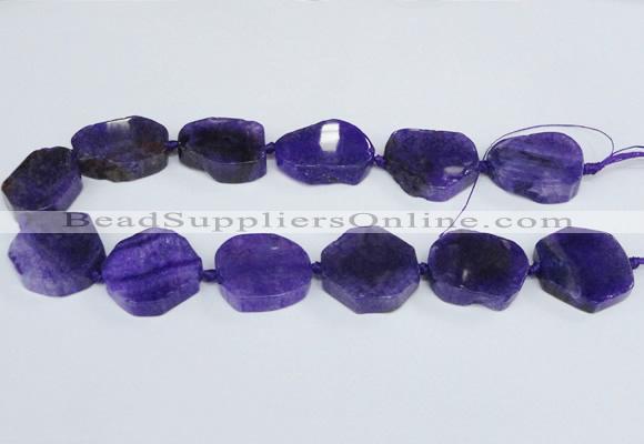 CAG7399 15.5 inches 25*25mm - 30*35mm freeform dragon veins agate beads