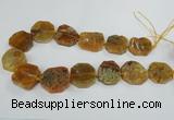 CAG7412 15.5 inches 25*27mm - 30*32mm freeform dragon veins agate beads