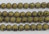 CAG7446 15.5 inches 6mm round plated druzy agate beads wholesale